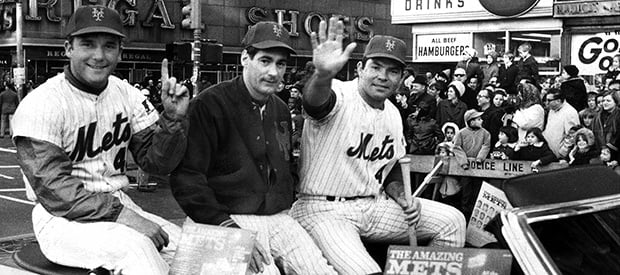 N.Y. Mets [l. to r.] Tug McGraw, Ron Taylor and Ron Swoboda