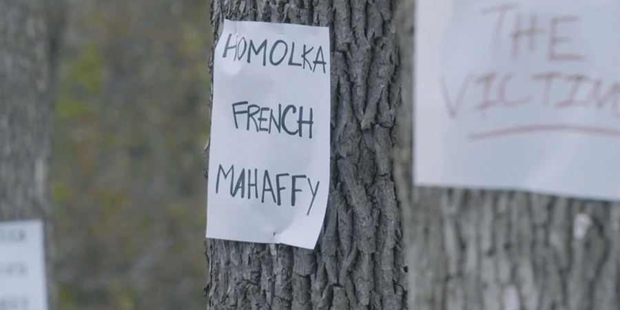 Still from short film Watching Karla Homolka
