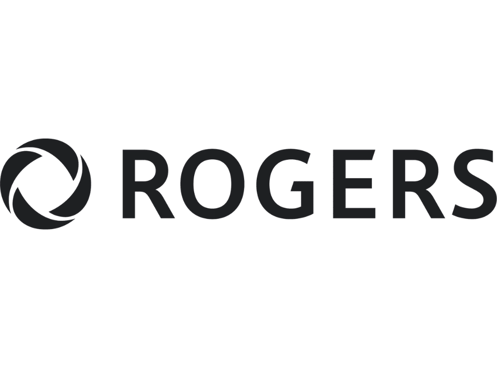 Rogers logo with a stylized circular symbol